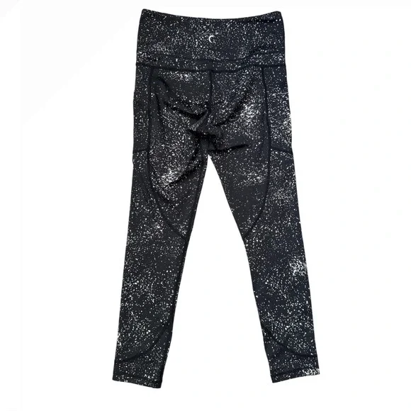 Zyia Active Black‎ Speckled High Waisted Pocket Leggings Size 6-8 - Picture 5 of 8